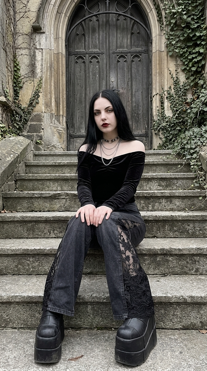 Lace side panel